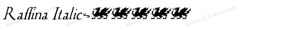 Raffina Italic字体转换